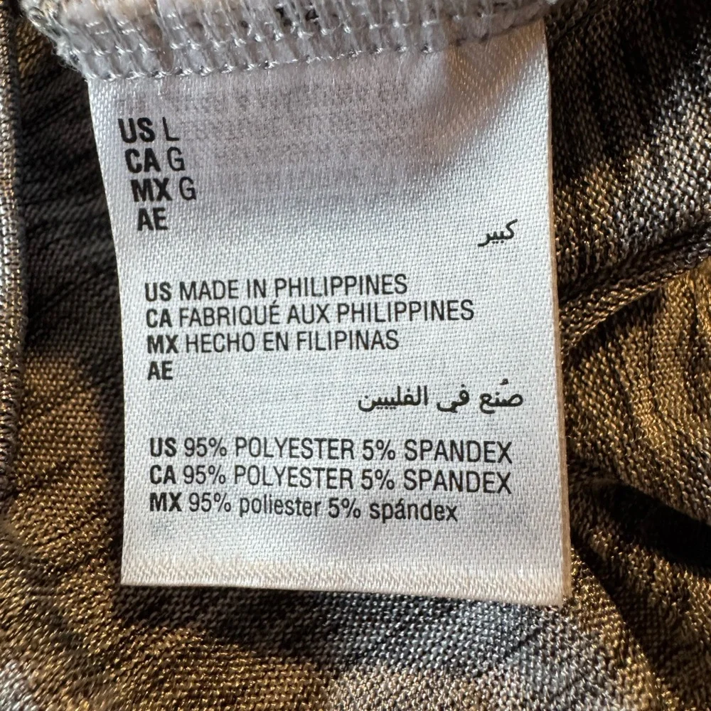 INC Silver Shimmer Sleeveless V-Neck Wrap Blouse with Tie Front - Picture 6 of 6